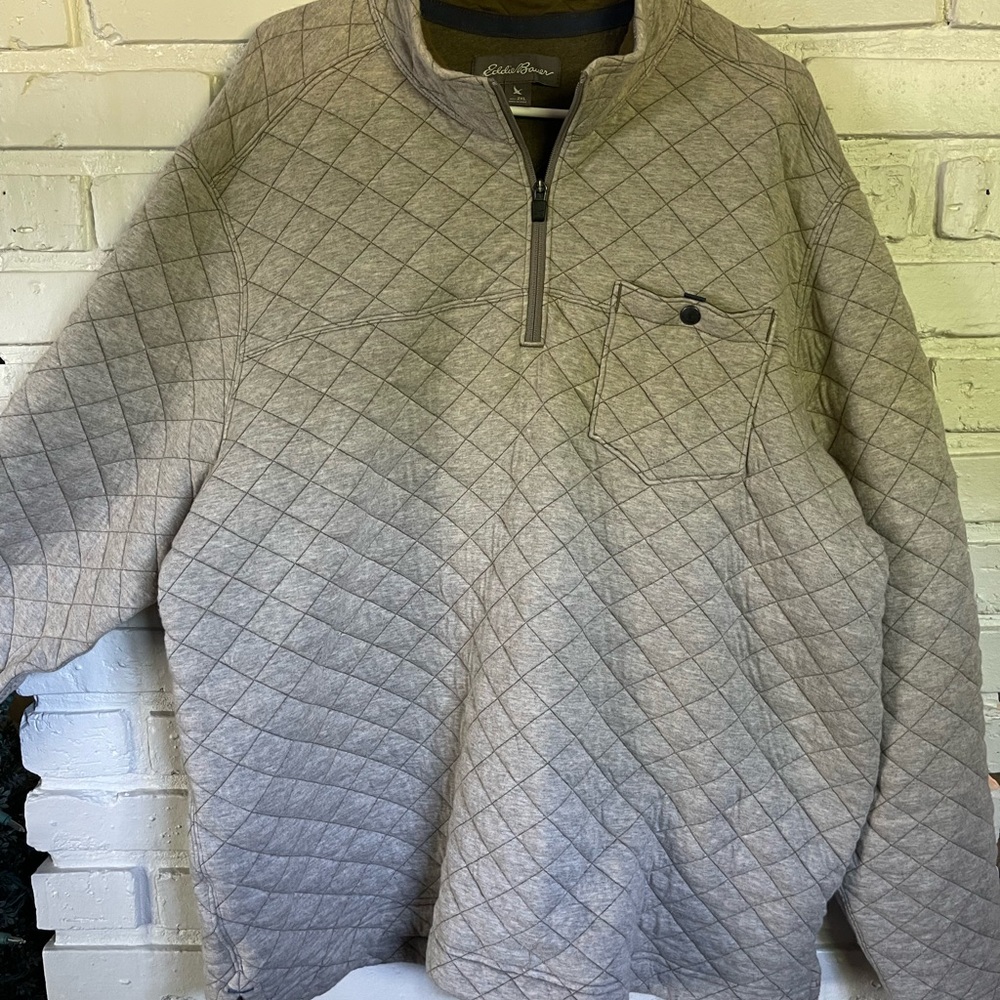 Eddie Bauer Quilted Zip Pullover 2XL